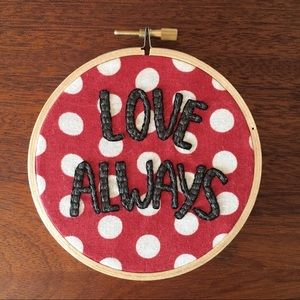 🚫SOLD🚫 4” Love Theme Embroidery Hoop